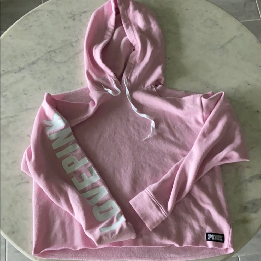 Pink cold shoulder sweatshirt
